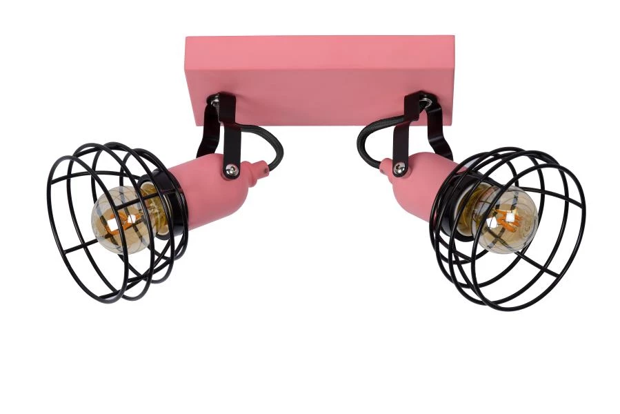 Lucide POLA - Ceiling spotlight Children - 2xE27 - Pink - off